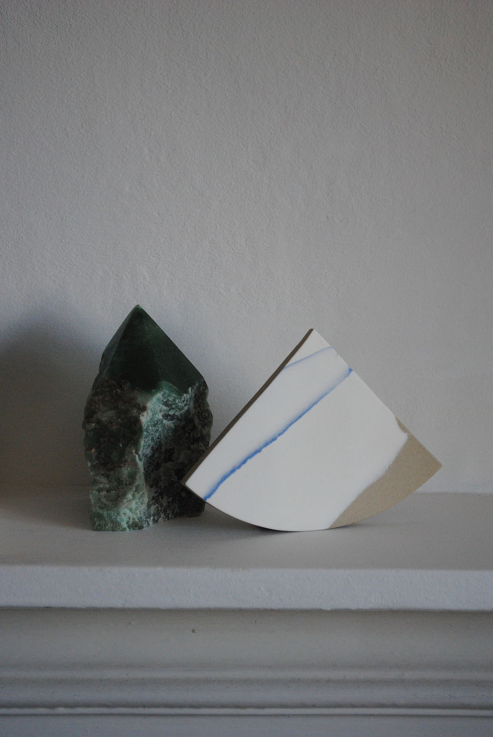 Thumbnail: Summit Shape Vase in Blue and White Stoneware