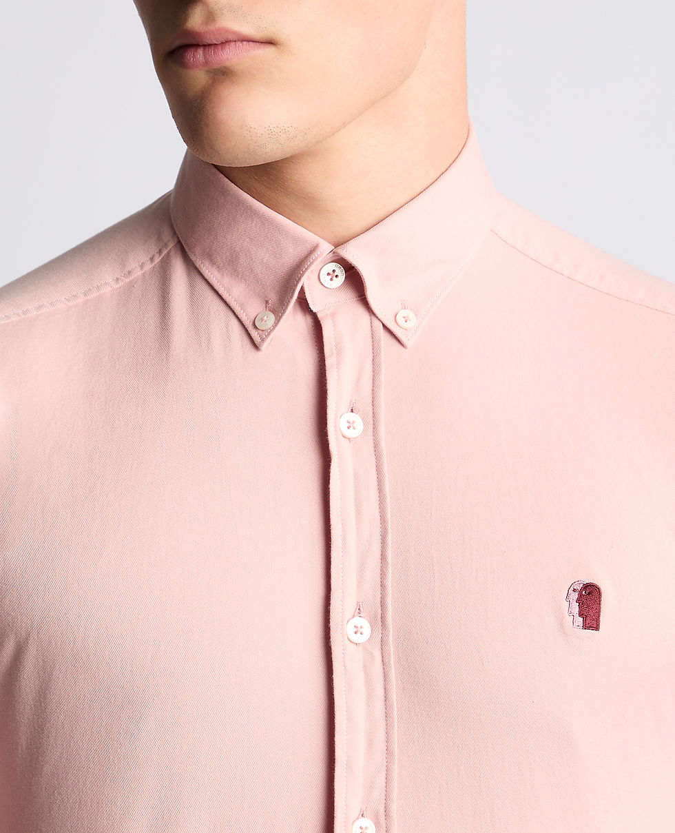 Thumbnail: Remus Uomo Pink Rome Short Sleeve Casual Shirt  SS24