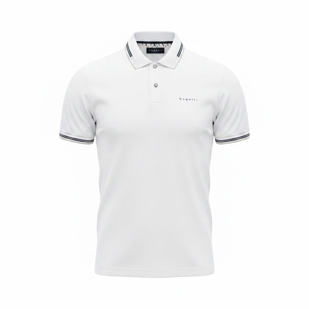 Bugatti white polo shirt