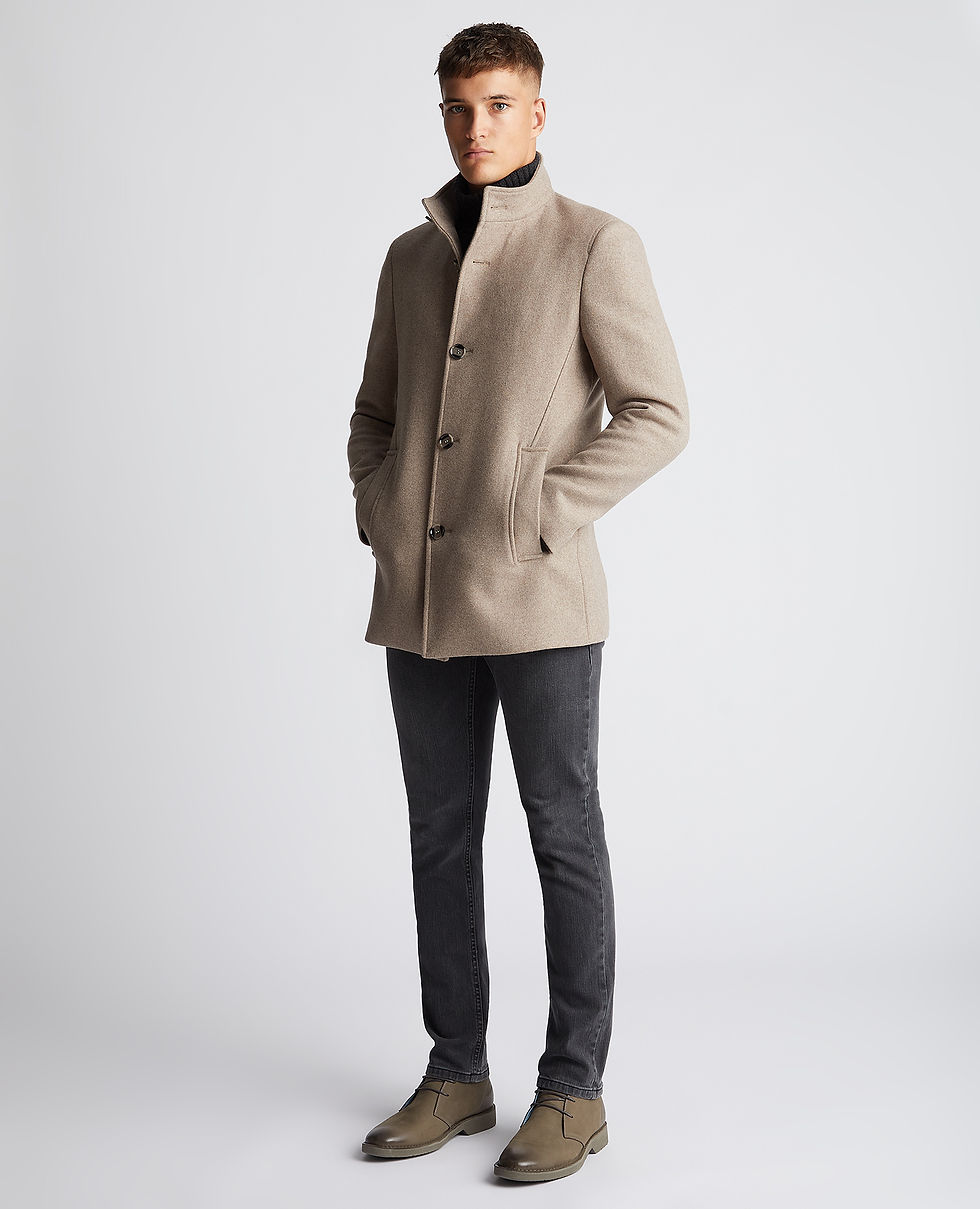 Thumbnail: Remus jonah wool coat tan