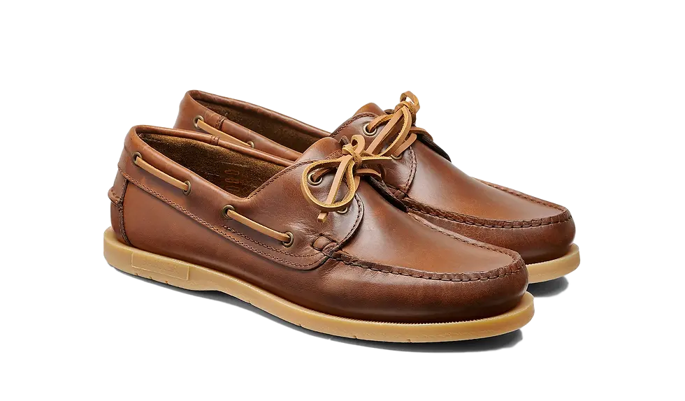 Thumbnail: Barker Dalton Cognac Leather boat shoe