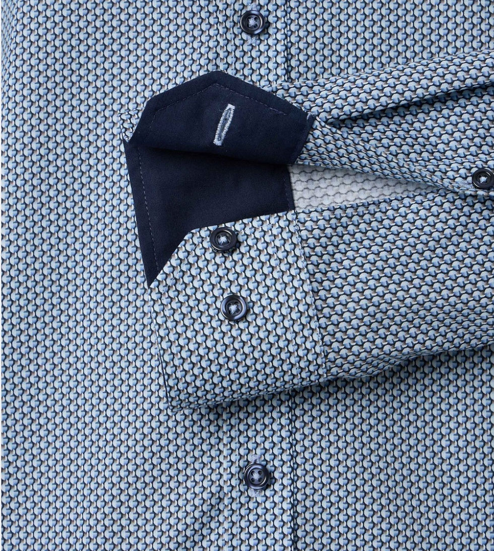 Thumbnail: Venti Blue Mix Print Shirt 