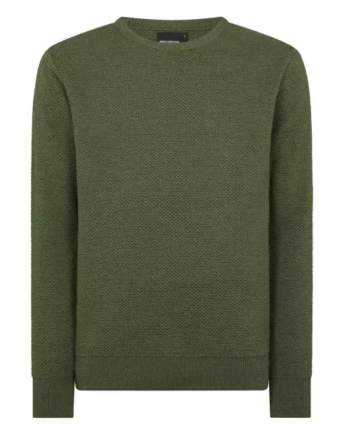 Thumbnail: Remus Uomo  Green Long Sleeve Crewneck Sweater  A/W25