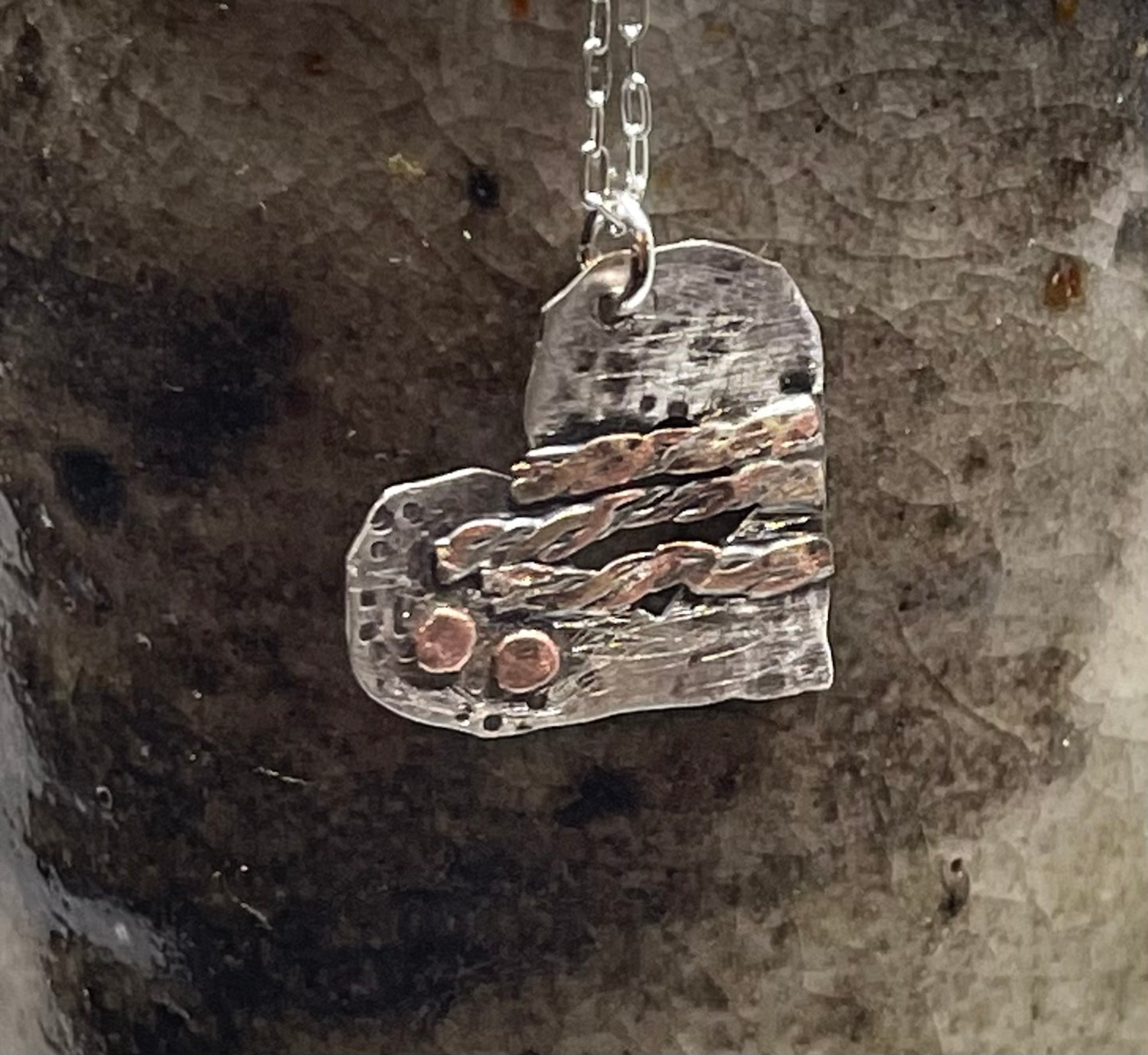 Heart Window Reversible Pendant, small