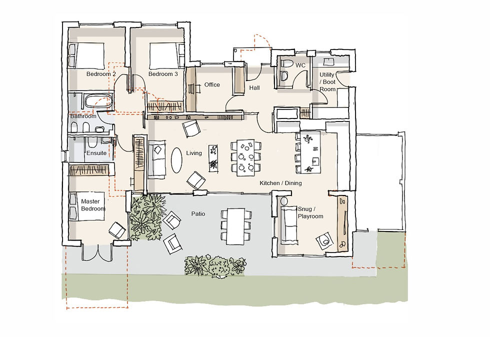 Floor plan showing permitted development layout in Oxford