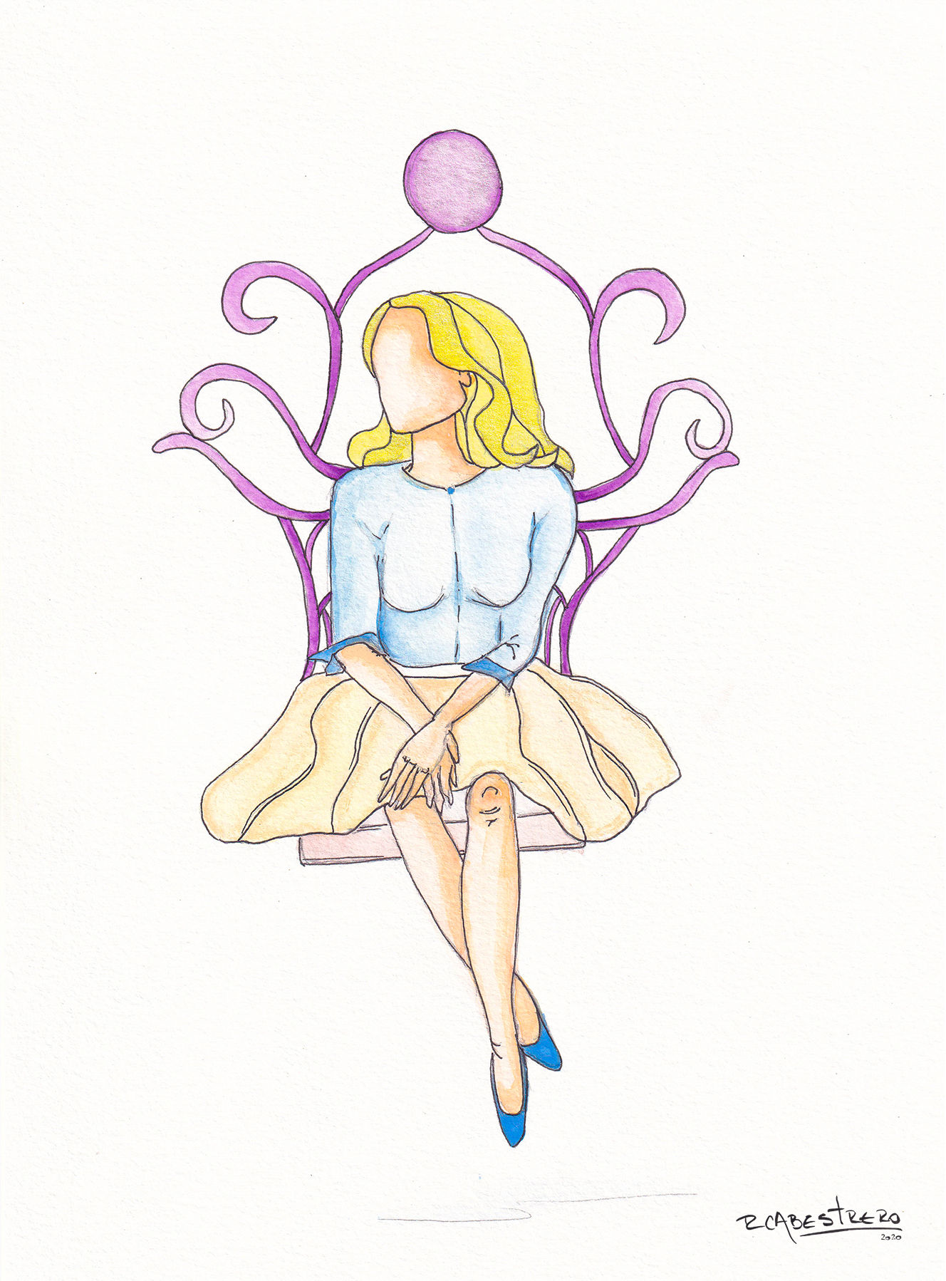 ORIGINAL ART - ALWAYS IN WONDERLAND