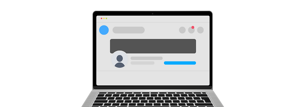 A mockup of facebook