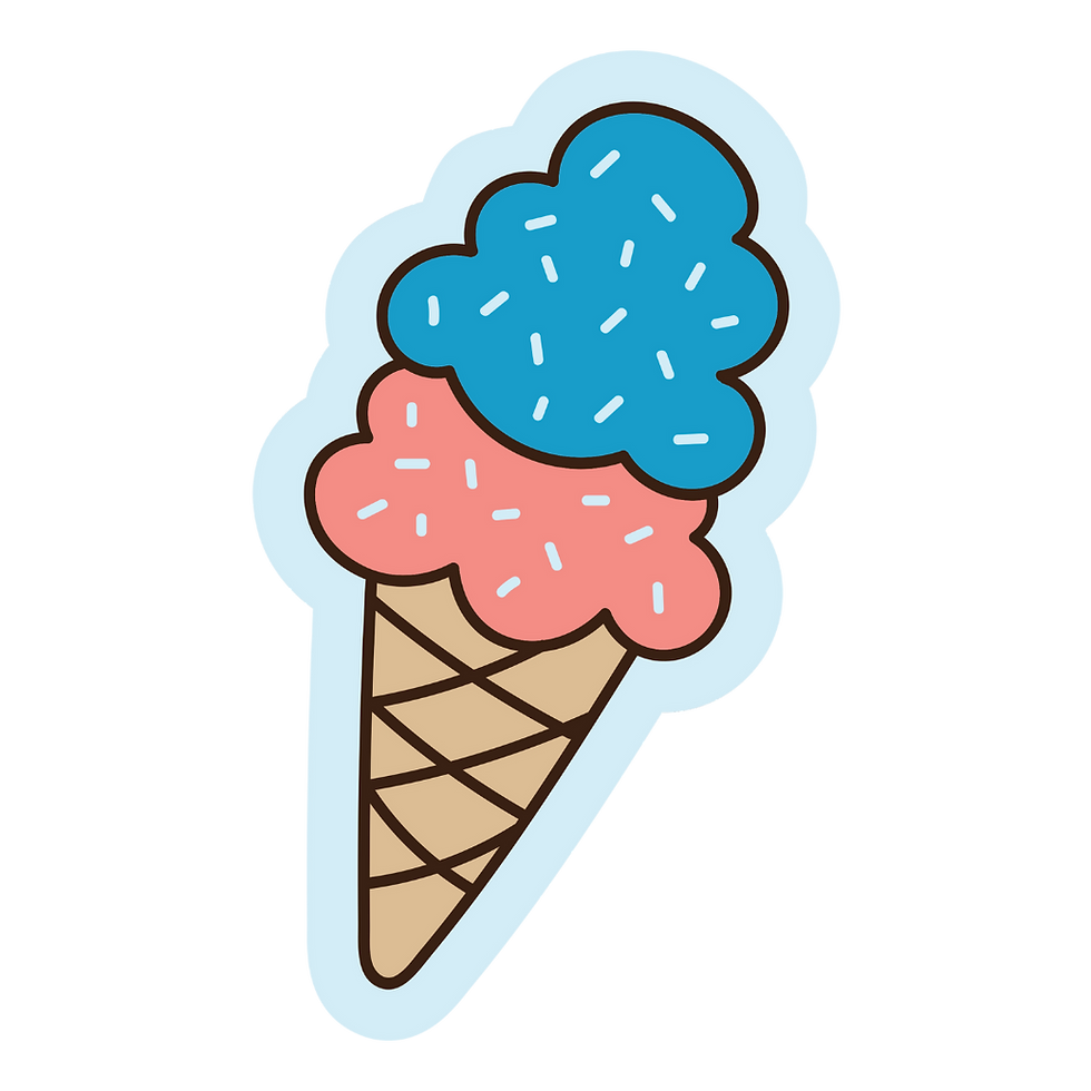 Ice cream sticker