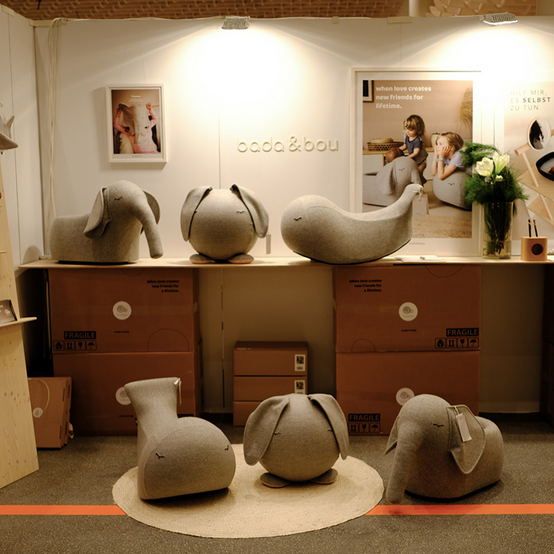 bada&bou play furniture on fair booth at Blickfang design fair