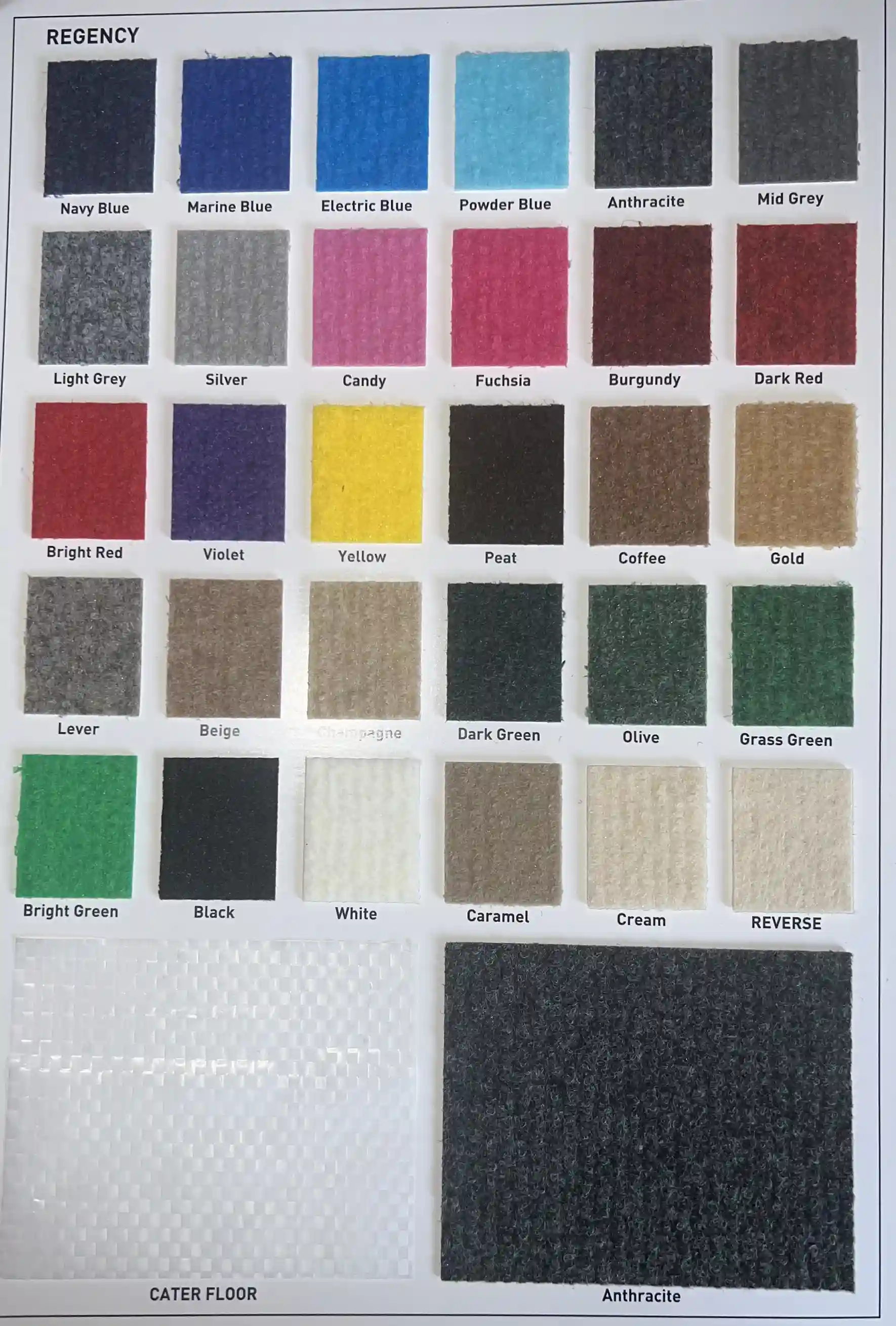 marquee carpet options