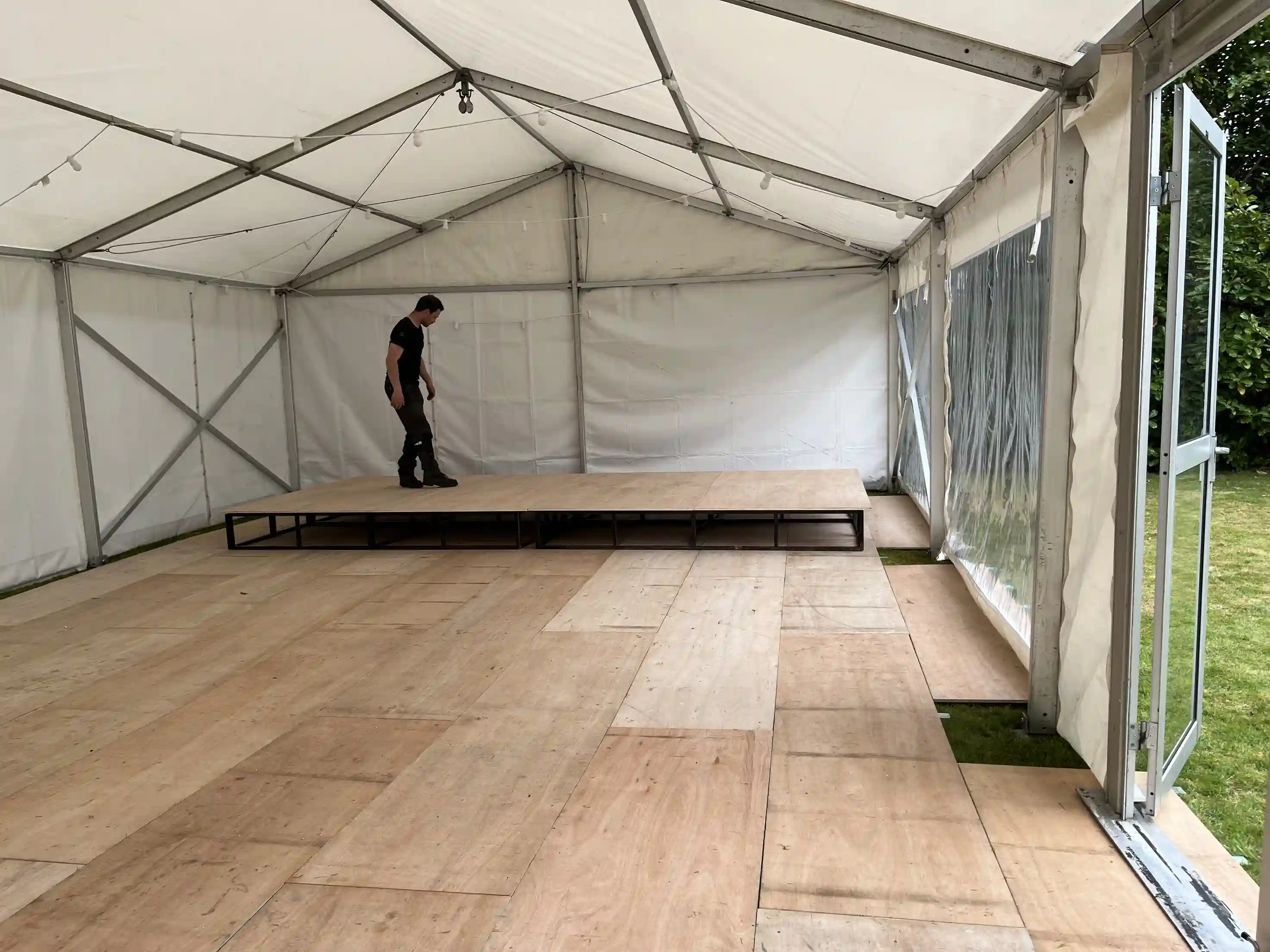 Marquee wooden flooring