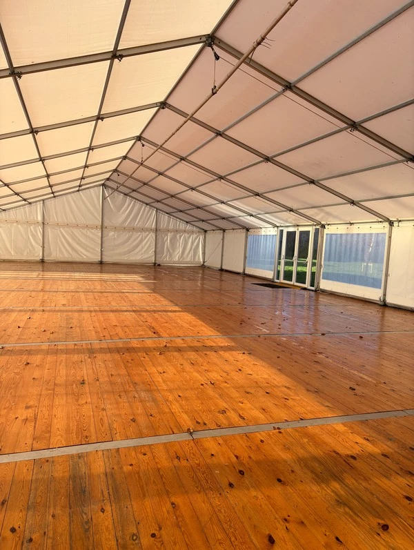 suspended flooring in marquee