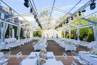 Clear roof marquee hire