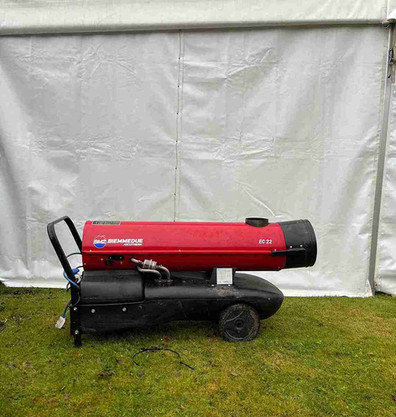 small red marquee heater