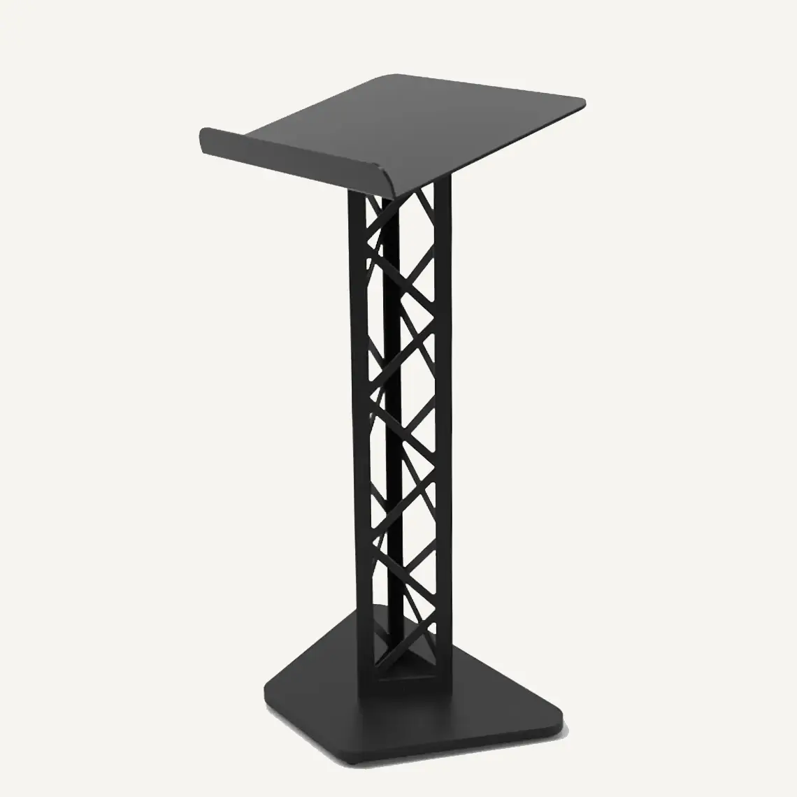 Black truss lectern