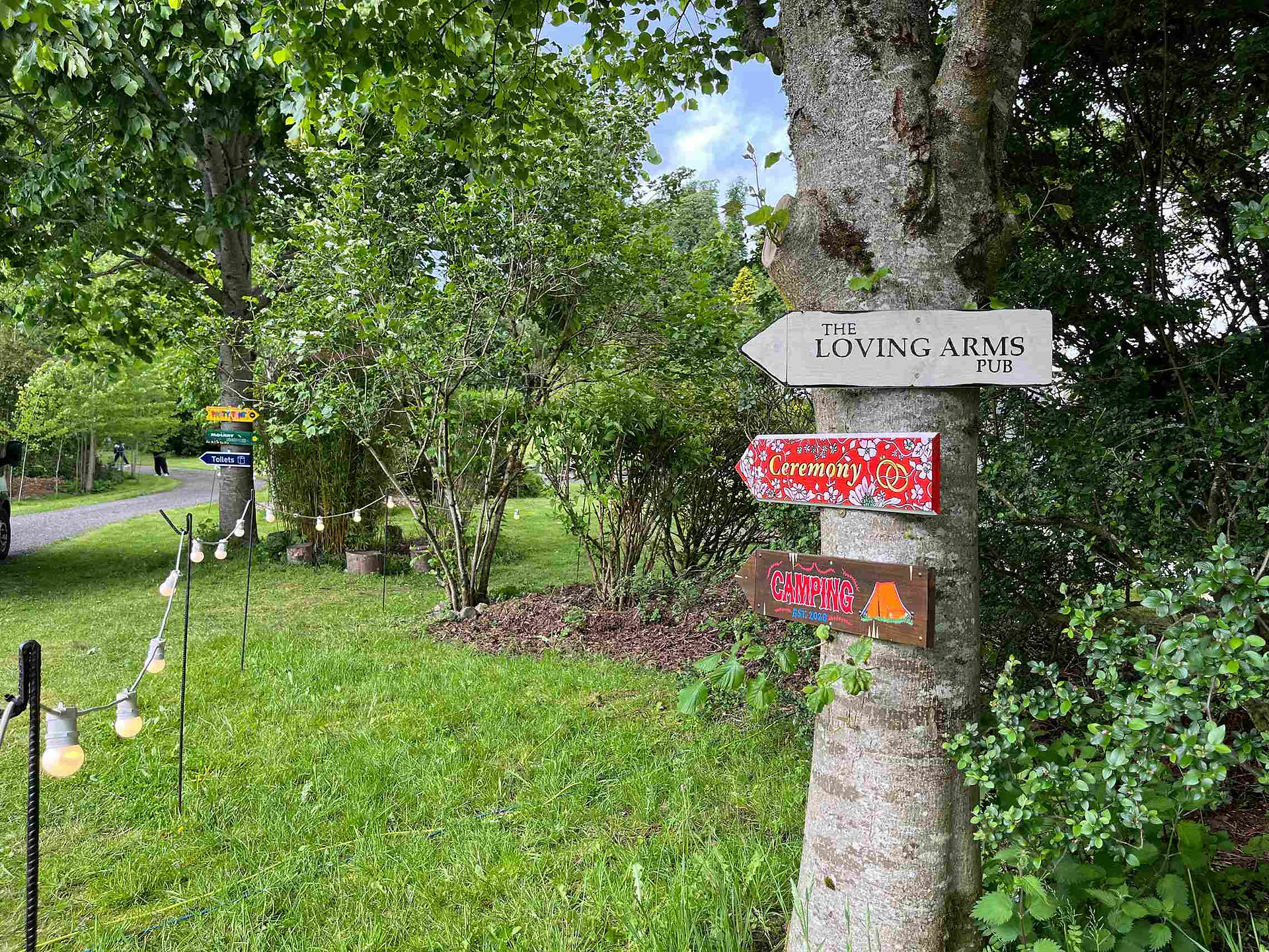 wedding signs for pole tent