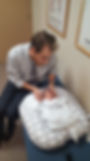 Doctor Kopas with infant patient