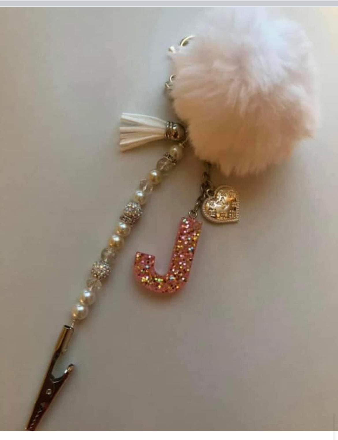 Resin Intial keychain