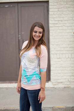 chevron crochet pocket blush 3