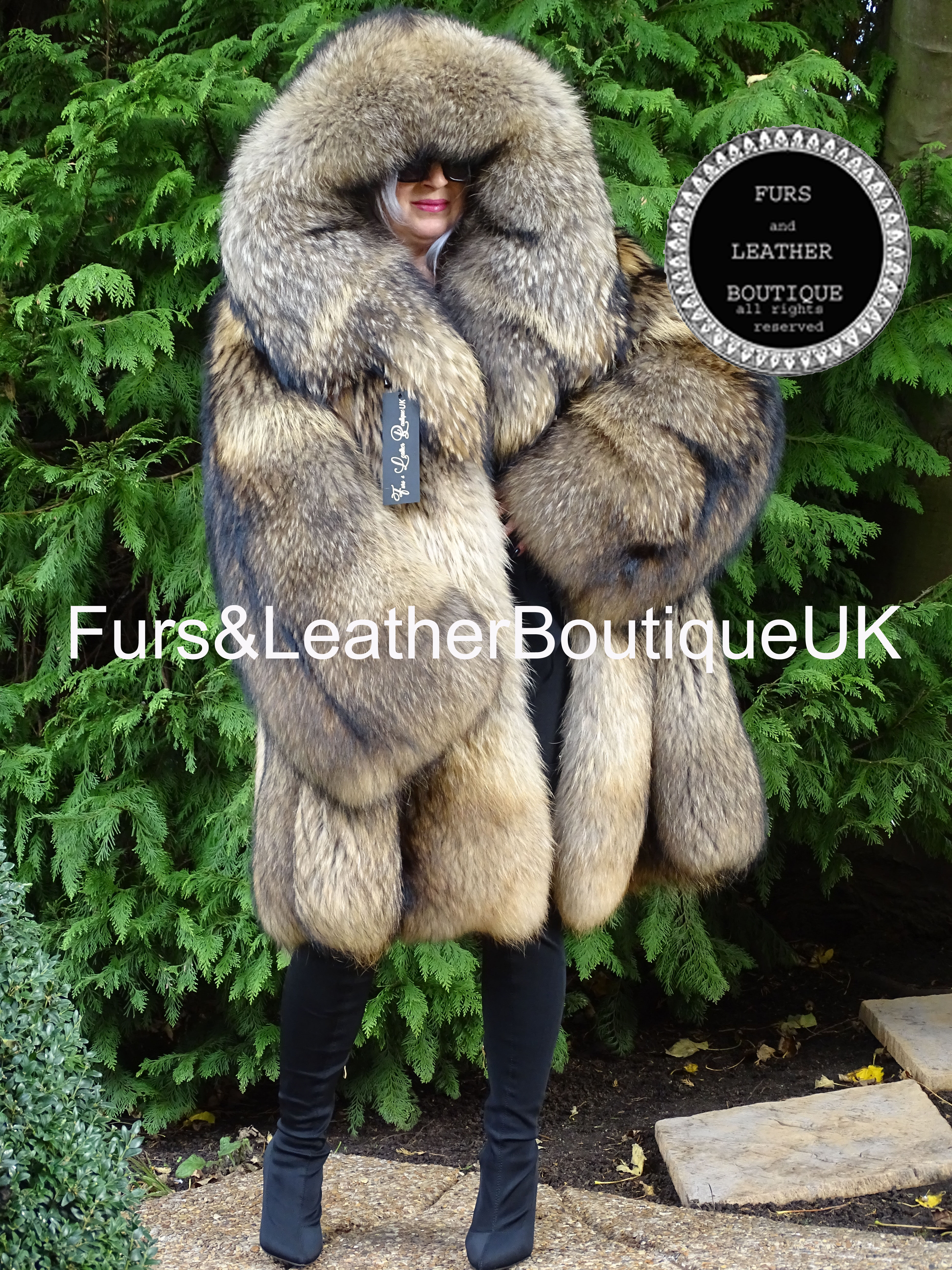 🔥NEW SAGA FULL PELT HEAVY HONEY FINN RACCOON FUR COAT PARKA STYLE HOOD 3XL++