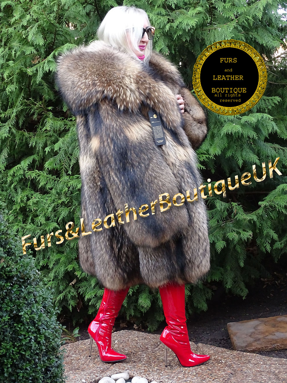 Thumbnail: 🔥Pre-Order SAGA SKIN TO SKIN FULL PELT HEAVY HONEY FINN RACCOON FUR PARKA COAT