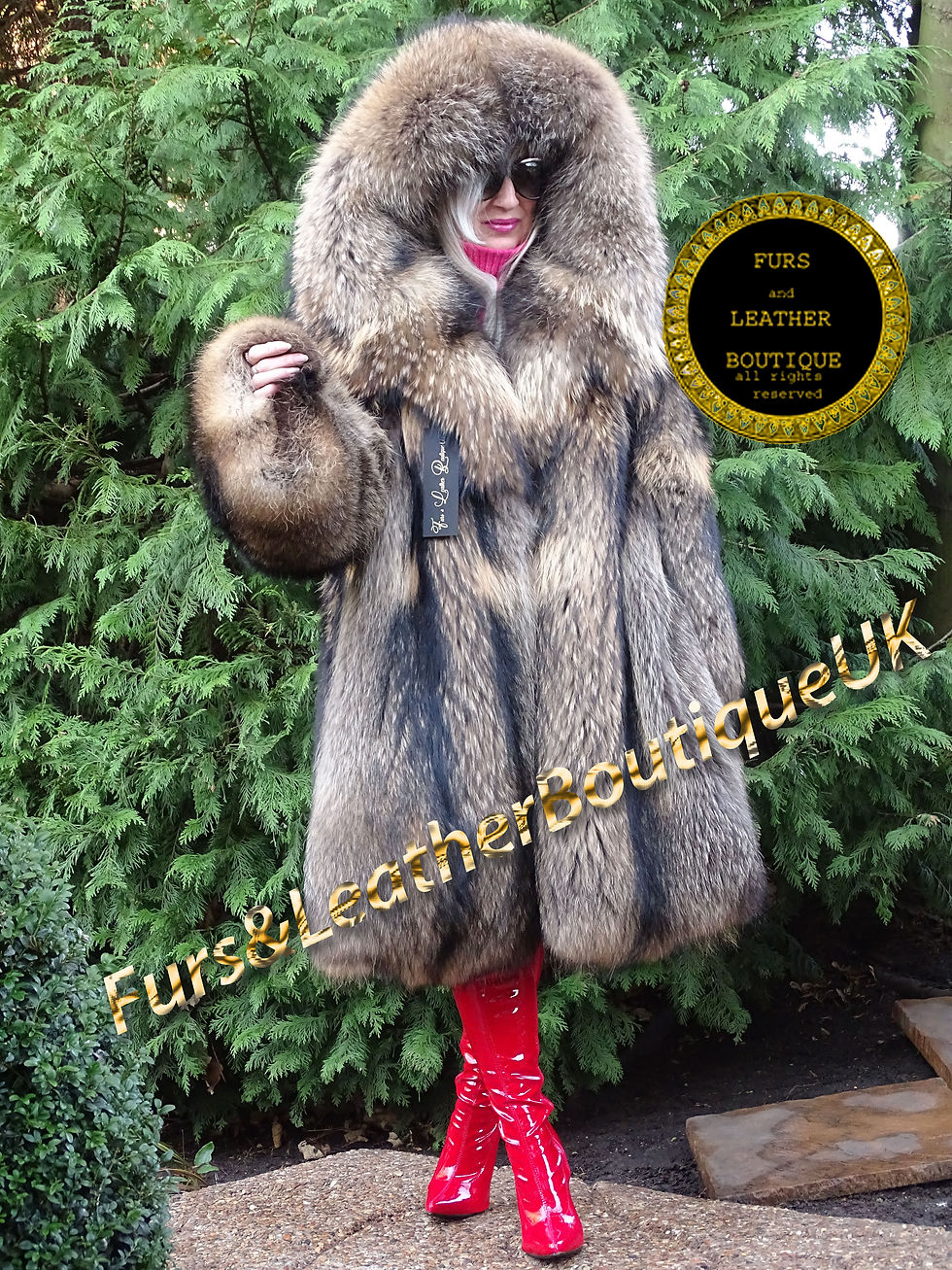 Thumbnail: 🔥Pre-Order SAGA SKIN TO SKIN FULL PELT HEAVY HONEY FINN RACCOON FUR PARKA COAT