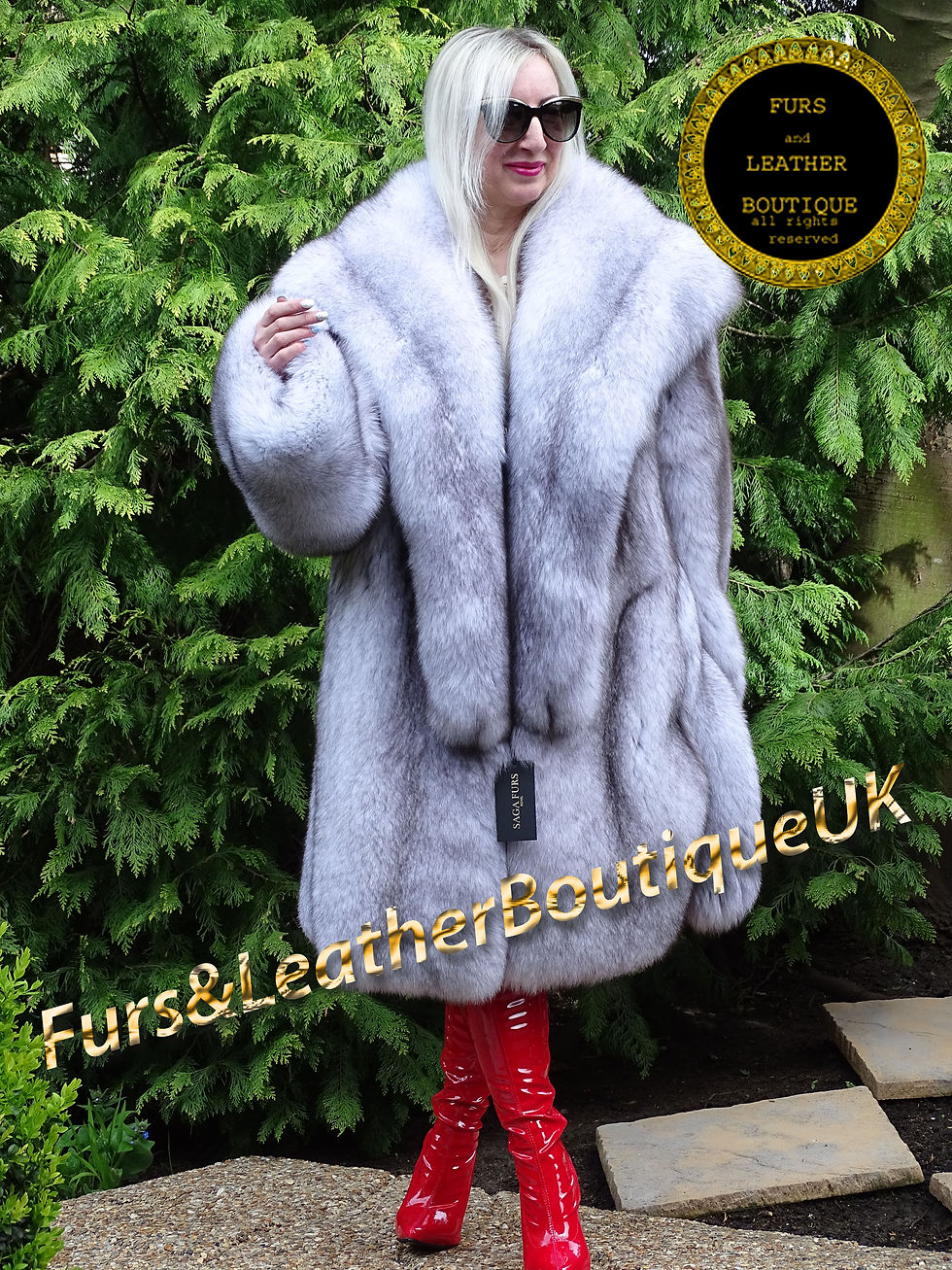 サムネイル： 🔥 NEW SKIN TO SKIN SAGA PLATINUM SHADOW FOX FUR STROLLER COAT SHAWL COLLAR 3XL+