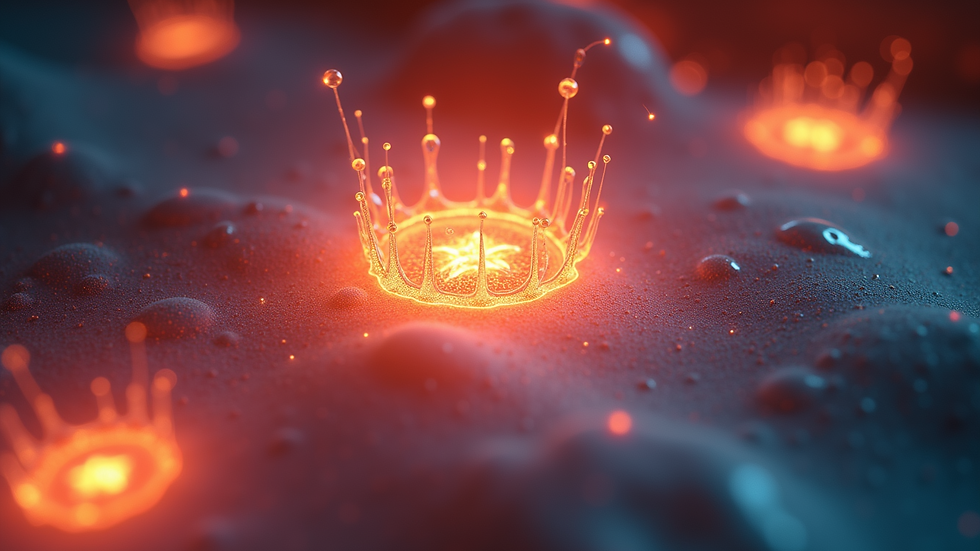 Close-up view of skin cell healing through light therapy