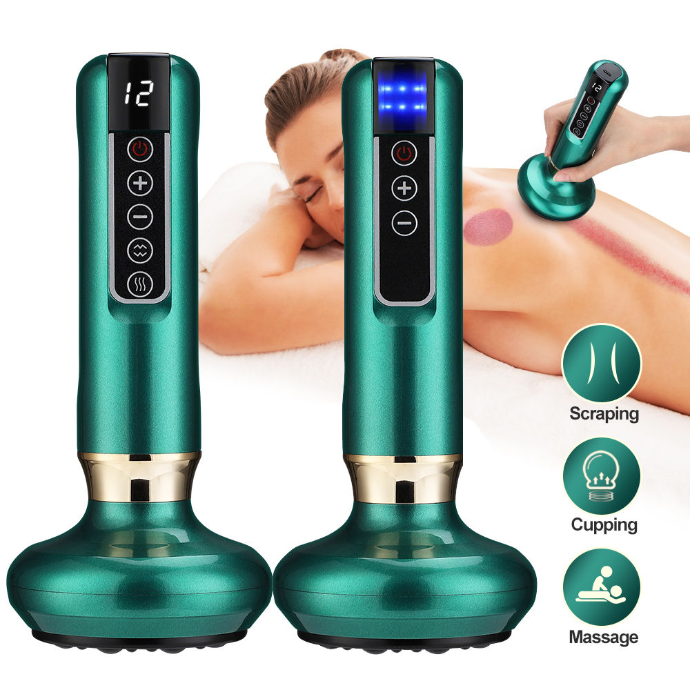Tricolor Electric Massager GuaSha Anti Cellulite Vacuum Suction Cup Beauty Heal