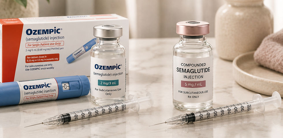 Brand-name GLP-1 and compounded GLP-1