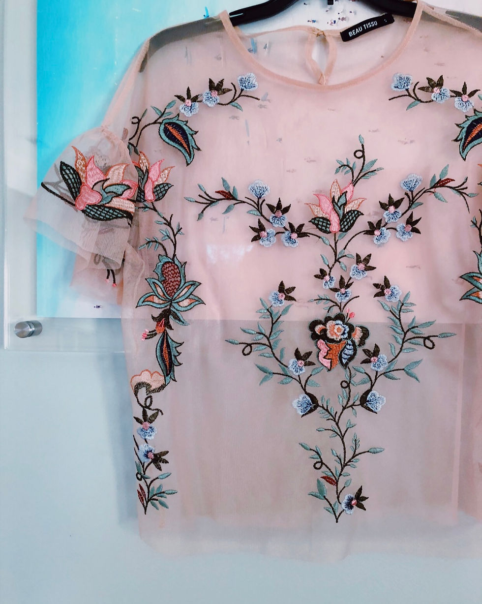 Thumbnail: Mesh Embroidered Top