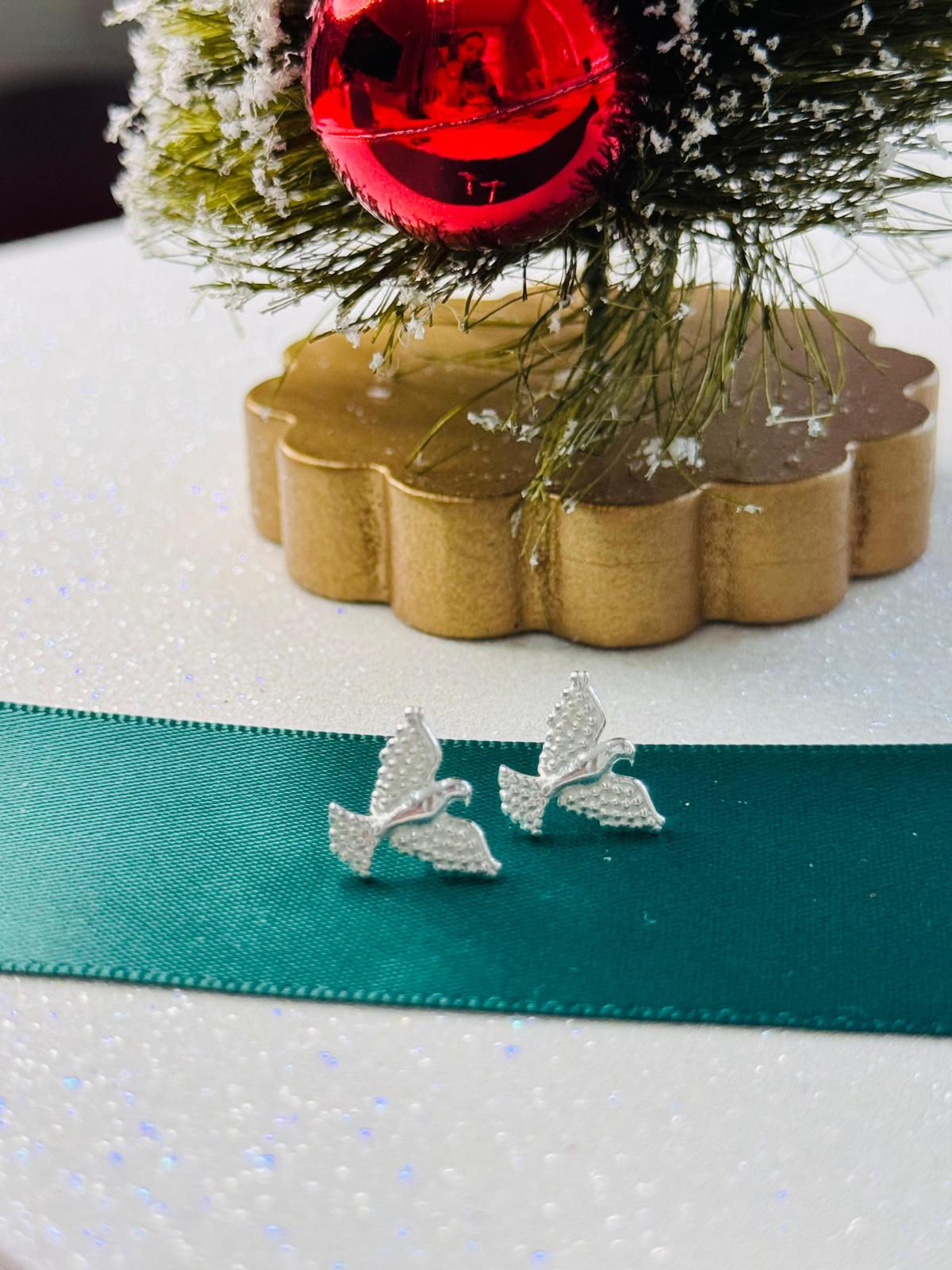 Sliver Holy Spirit Earrings