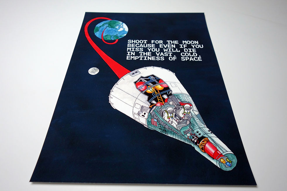 Thumbnail: Shoot for the Moon - Limited edition giclee print