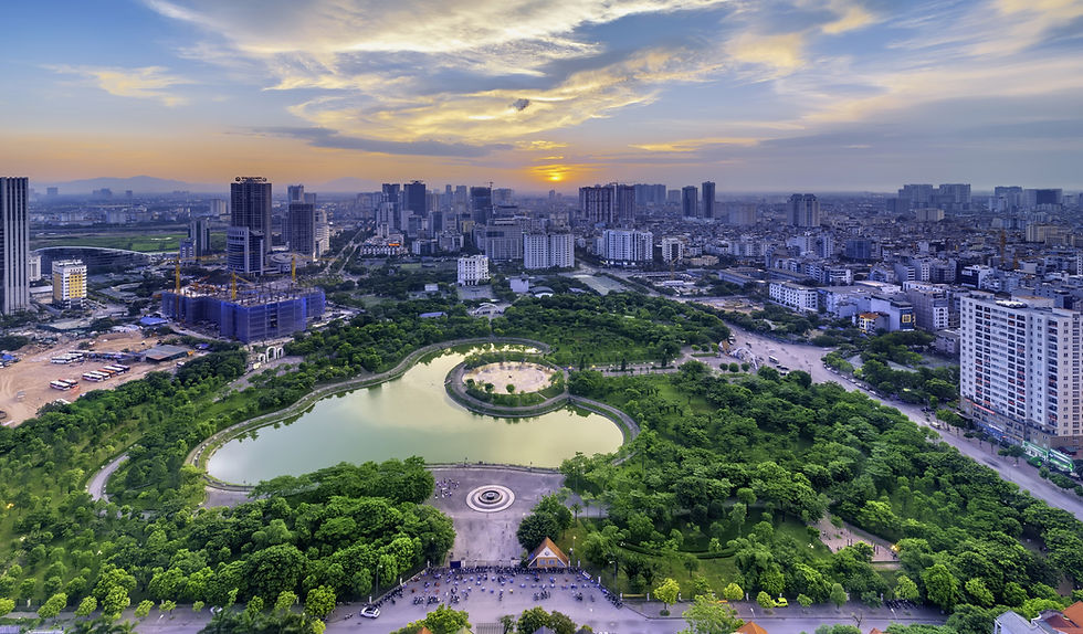 central park in Vietnam.