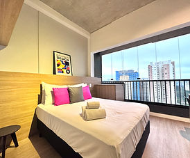 Studio Mobiliado no 13º Andar em Vila Olímpia, São Paulo
