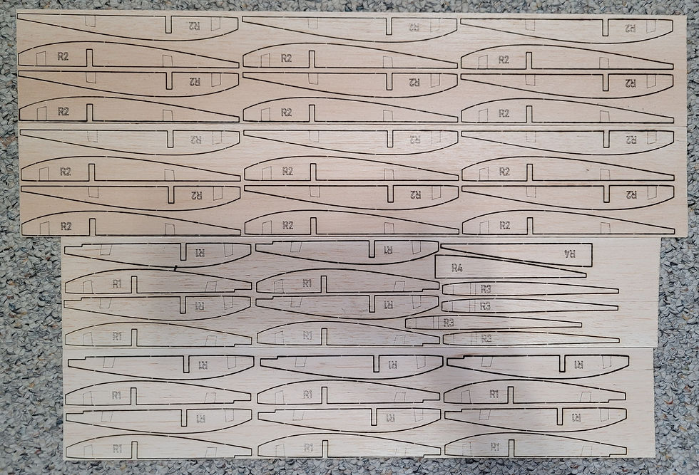 Thumbnail: Short kit components for Airco DH2 RC biplane