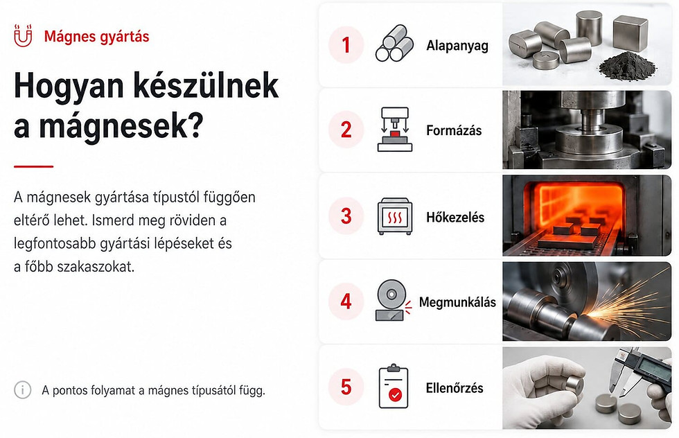 Hogyan készülnek a mágnesek? A mágnesgyártás 5 lépése.