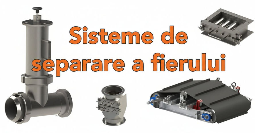 Există diferite tipuri de separatoare utilizate în industrie pentru a elimina impuritățile metalice din materiale sau produse. Acestea includ:

Separatoare magnetice cu tambur – ideale pentru separarea particulelor metalice din materiale în mișcare pe benzi transportoare.

Separatoare cu bandă magnetică – folosite pentru colectarea metalelor feromagnetice ușoare din fluxul de produse.

Separatoare de tip rod (băț magnetic) – eficiente pentru granulare, pulberi sau lichide, datorită plasării magnetului direct în fluxul materialului.

Separatoare cu flux de aer – combină forța magnetică cu curenții de aer pentru separarea particulelor metalice fine.

Separatoare pentru lichide – integrate în conducte pentru îndepărtarea impurităților metalice din lichide industriale sau alimentare.

Fiecare tip de separator este proiectat pentru a optimiza eficiența, a proteja echipamentele și a asigura calitatea produsului final. Alegerea corectă depinde de tipul de material, dimensiunea particulelor și cerințele de producție.