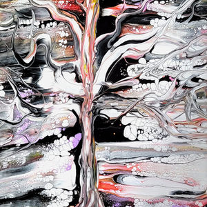 Dynamic Abstract Acrylic Pour Patterns