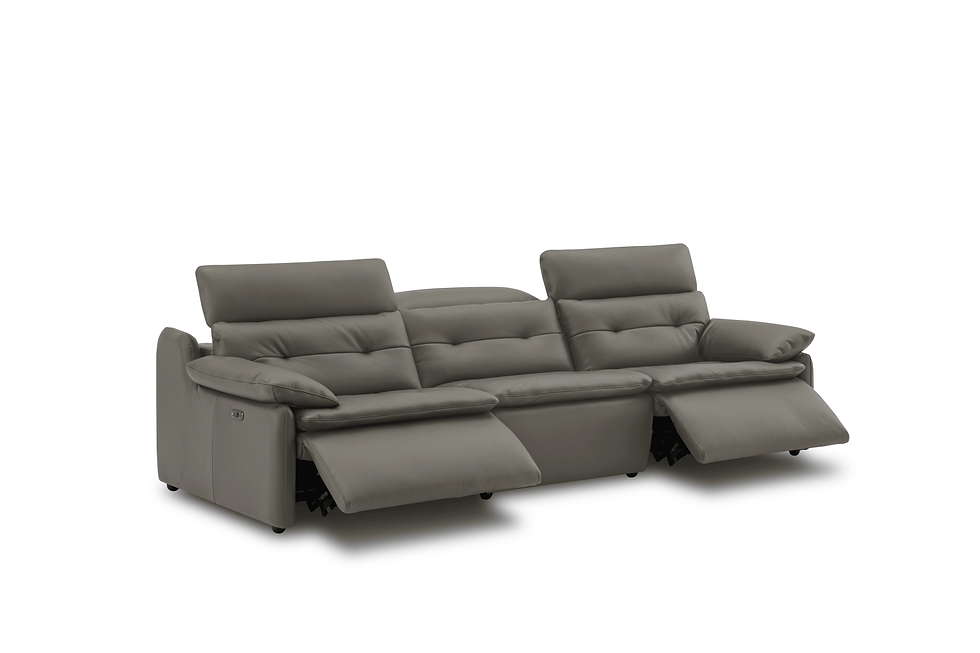 縮圖：HAS-5509| 三人座全牛皮電動沙發