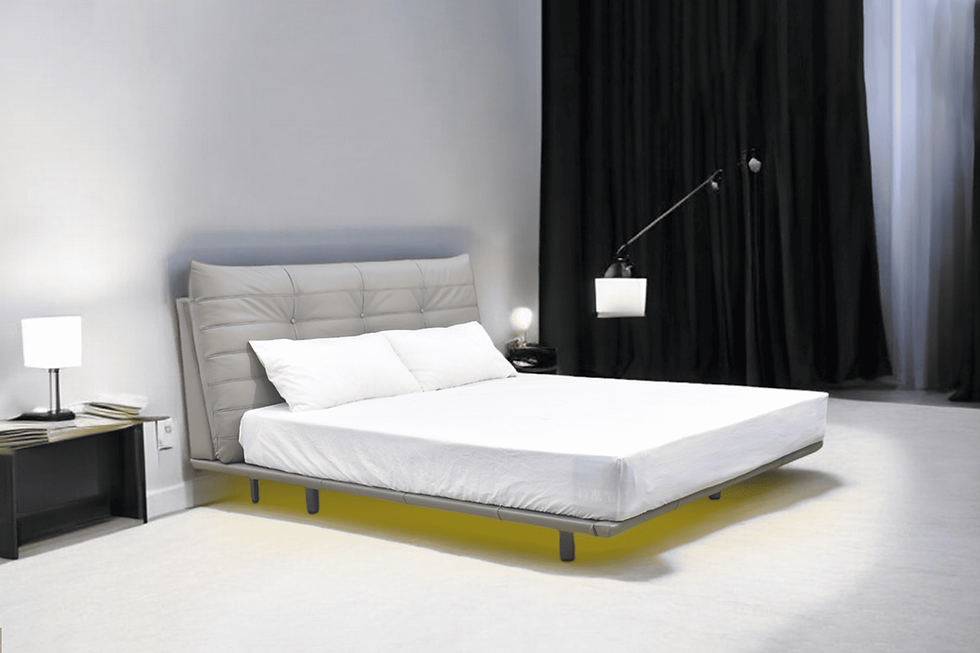 縮圖：全牛皮懸浮床架