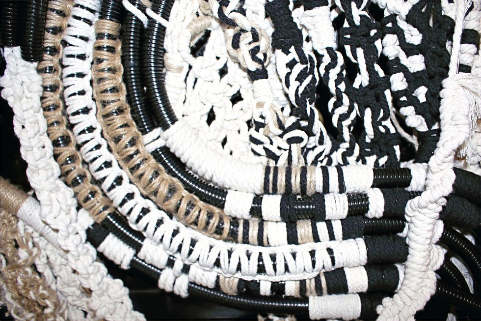 Miniatura: Shöka I. Tapíz Abstracto textil. Arte Textil Contemporáneo
