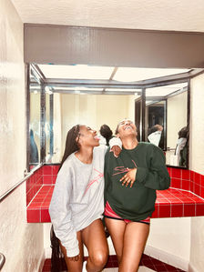 With a friend at saturday Night 