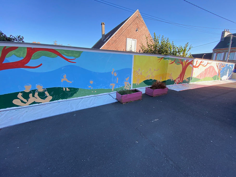 Nouvelle fresque à l'école Jeanne d'Arc