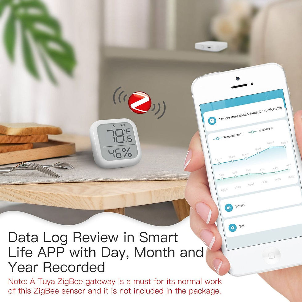 Thumbnail: MOES Zigbee Temperature and Humidity Sensor – שליטה באקלים הבית שלך בצורה חכמה!