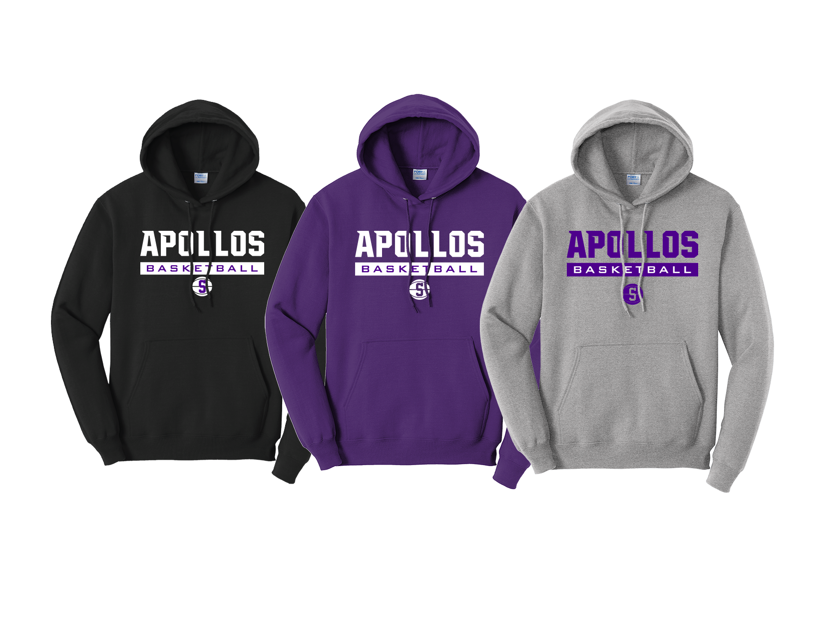 Cotton Hoodie - Apollos Basketball Logo