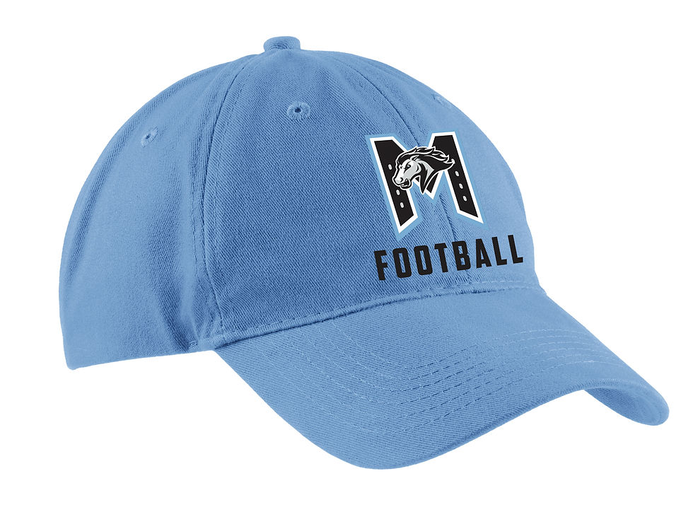 Thumbnail: Unstructured Low Profile Hat - "M" Football