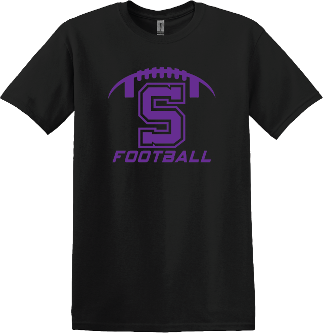 Thumbnail: Men's/Youth Cotton Tee - Vintage Sunset Football Logo