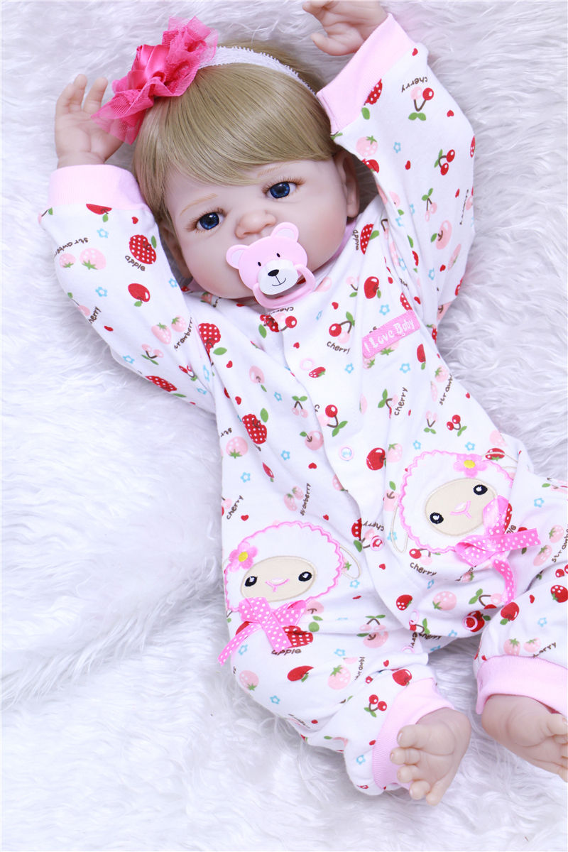 Bebê Reborn Michele corpo inteiro em silicone 55cm