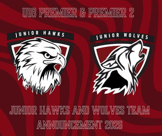 Under 18 Premier and Premier 2 Junior Hawks and Wolves Team Announcement 2026